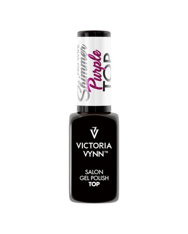 Gel Polish Top NO WIPE SHIMMER PURPLE