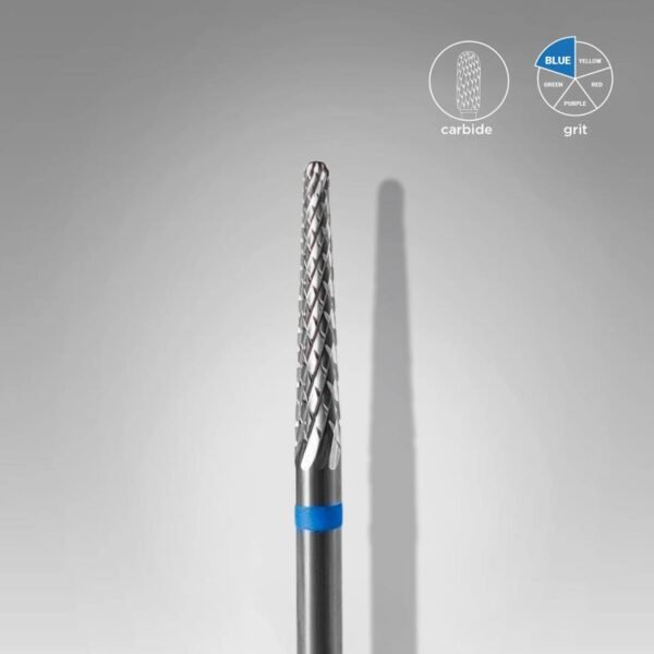 Fresa de carburo para uñas   cono  azul  diámetro