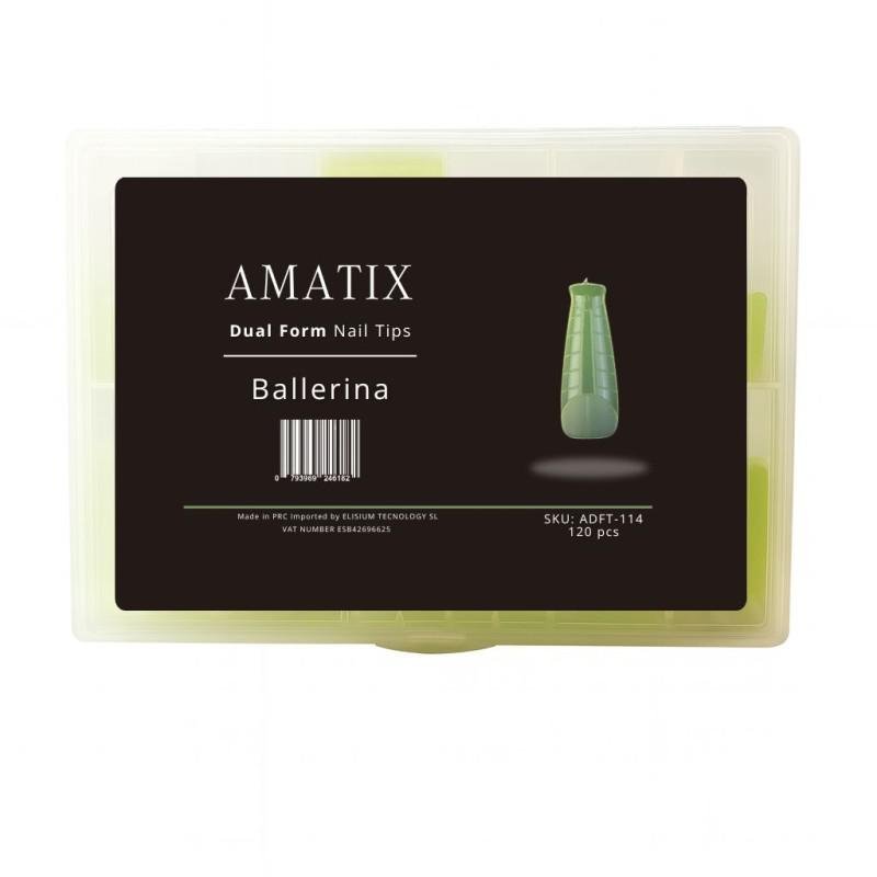 Amatix Dual Form Nail Tips Ballerina 120uni 12 tam