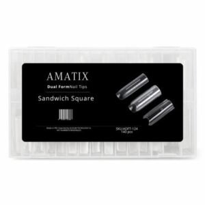 Amatix Dual Form Nail Tips Sandwich Square 140uni 